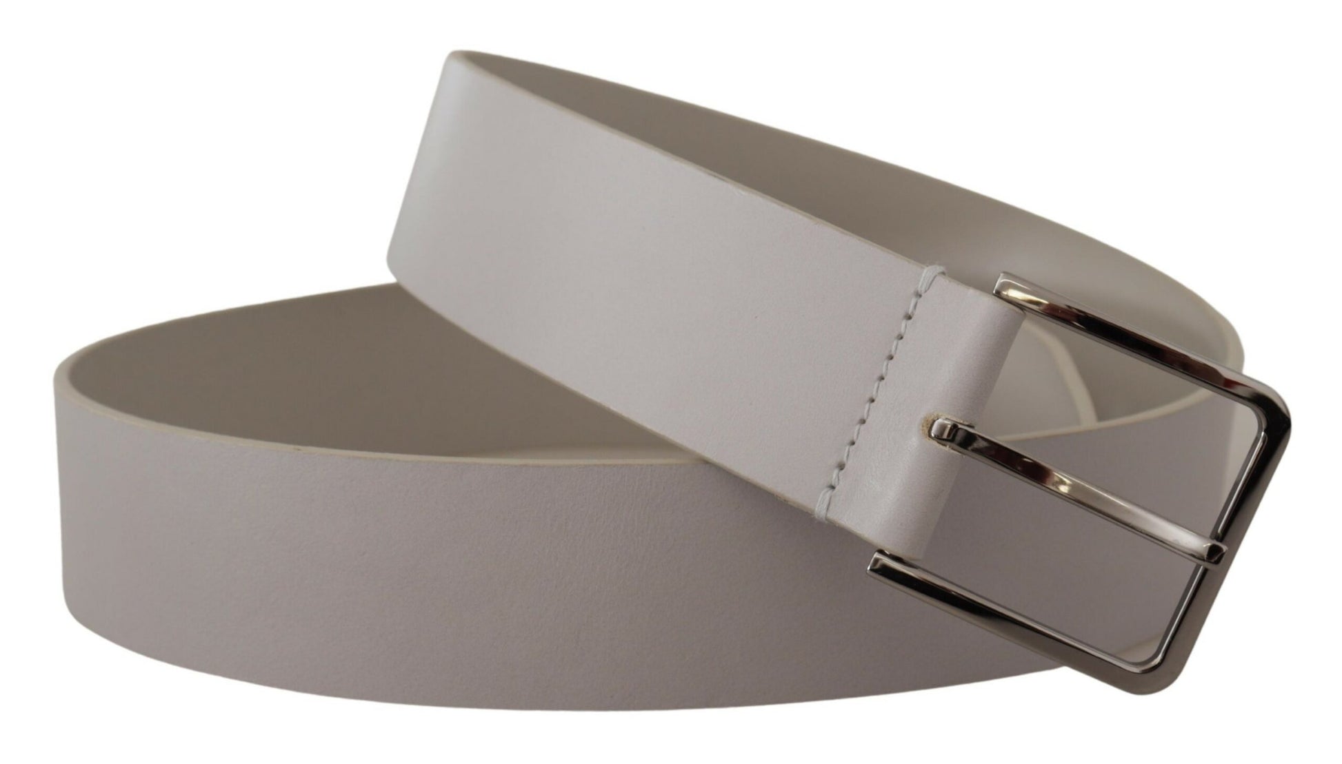 Elegante witte Vitello lederen riem