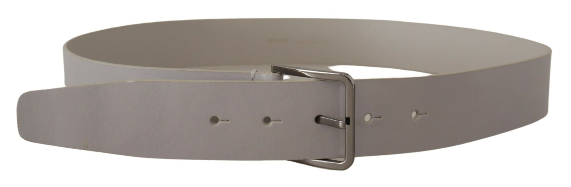 Elegante witte Vitello lederen riem