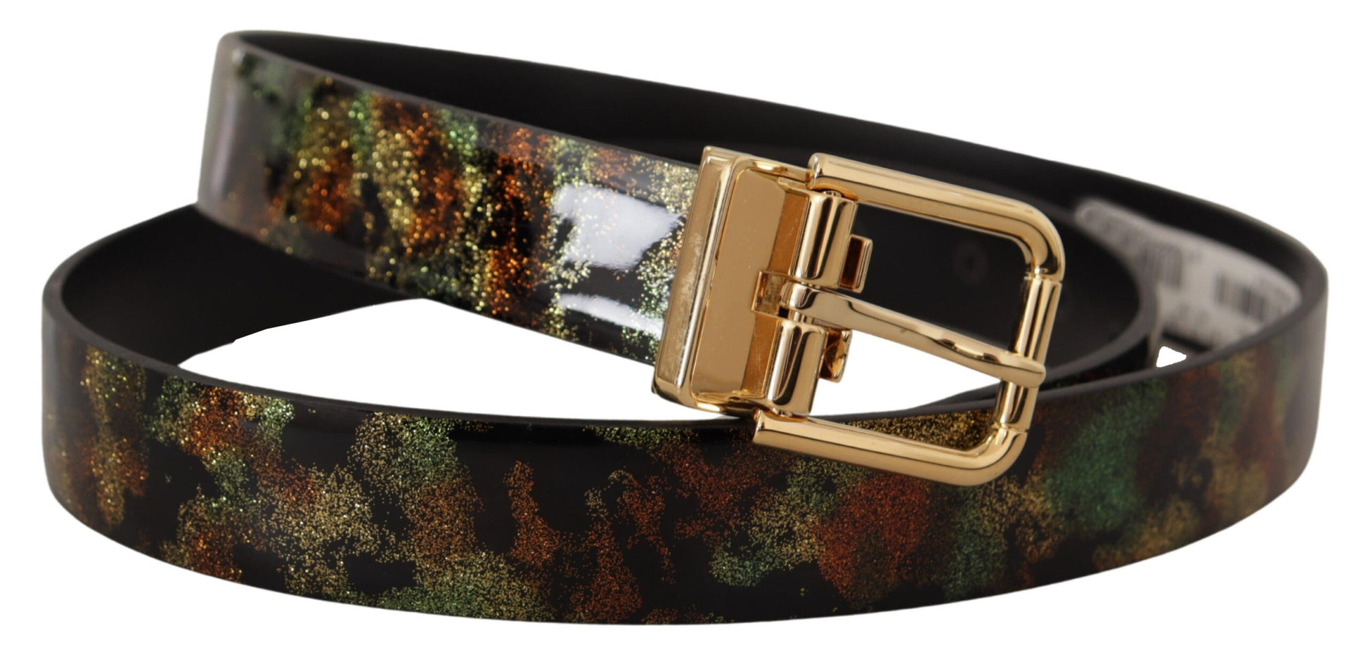 Elegante leren riem met bronzen gesp