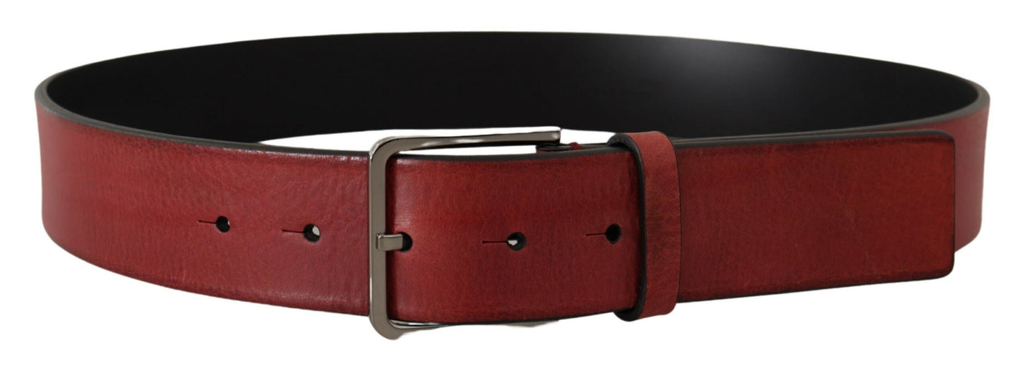 Elegante Grosgrain leren riem met zilveren gesp