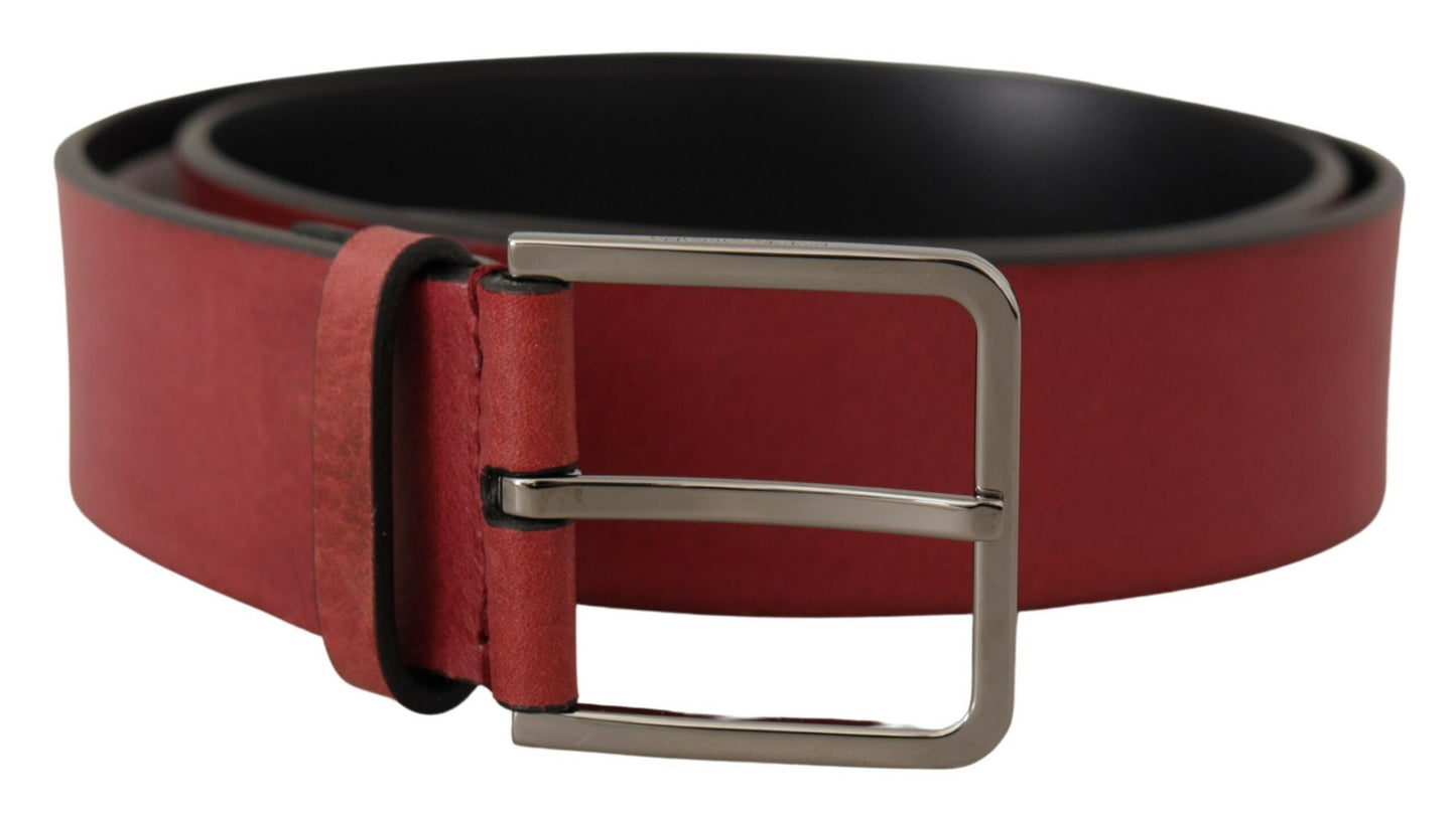 Elegante Grosgrain leren riem met zilveren gesp