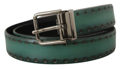 Elegante leren riem met zilverkleurige gesp