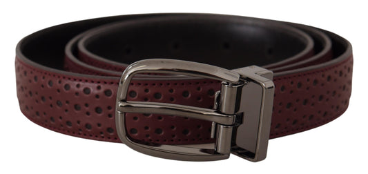 Elegante leren riem met metalen gesp