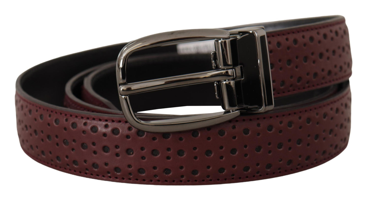 Elegante leren riem met metalen gesp