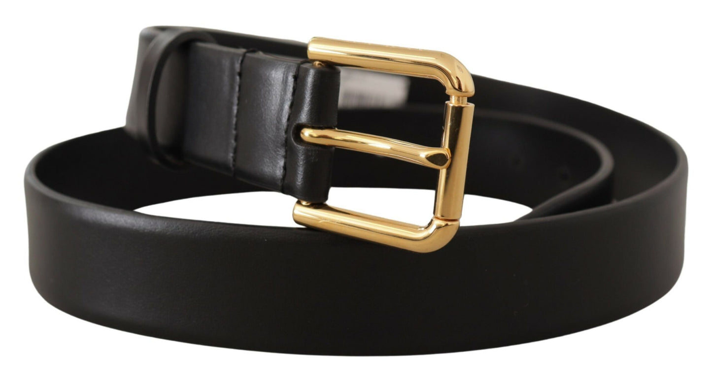 Elegante leren riem met metalen gesp