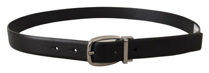 Elegante leren riem met metalen gesp