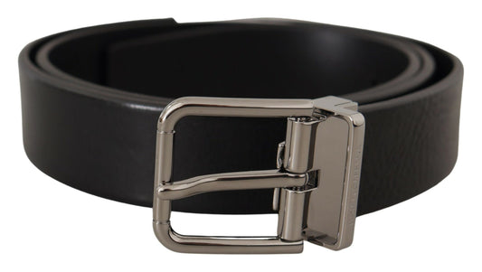 Elegante zwarte leren riem