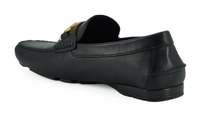 Elegante zwarte kalfsleren herenloafers