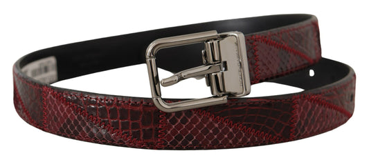 Elegante rode exotische lederen riem