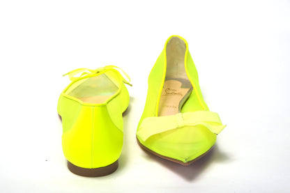 Fluro Yellow Flat Point Toe Shoe