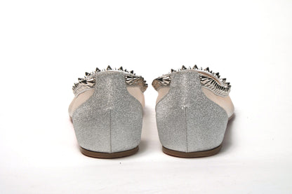 Silver Flat Point Toe Shoe