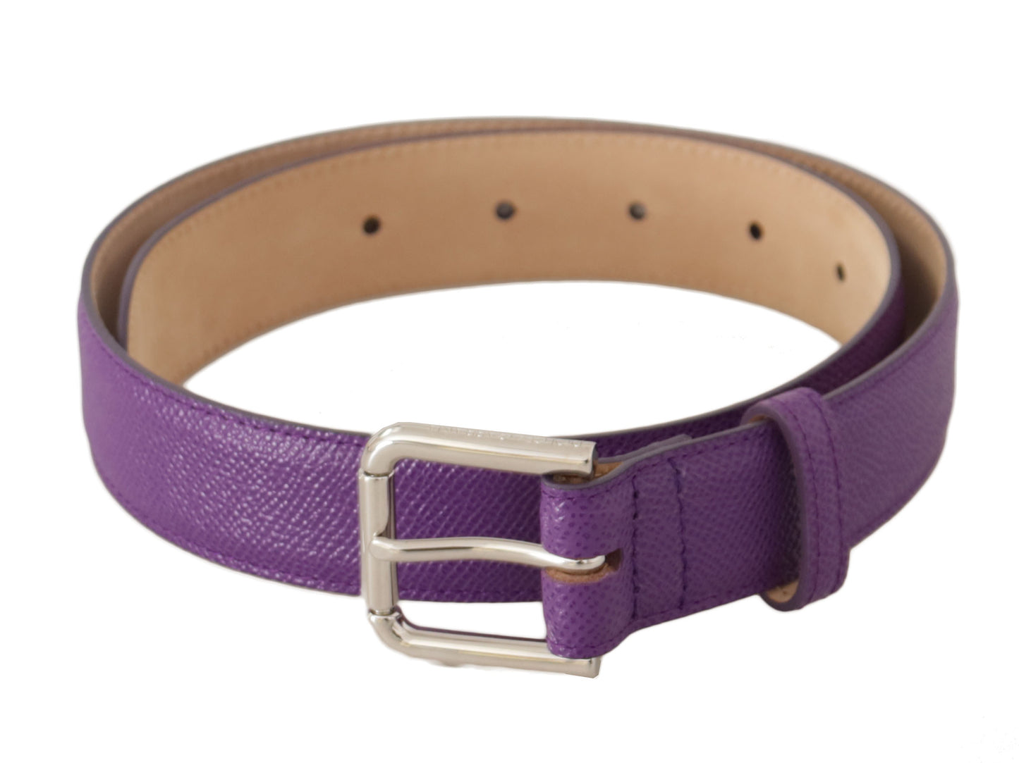 Elegante paarse leren riem met logogesp