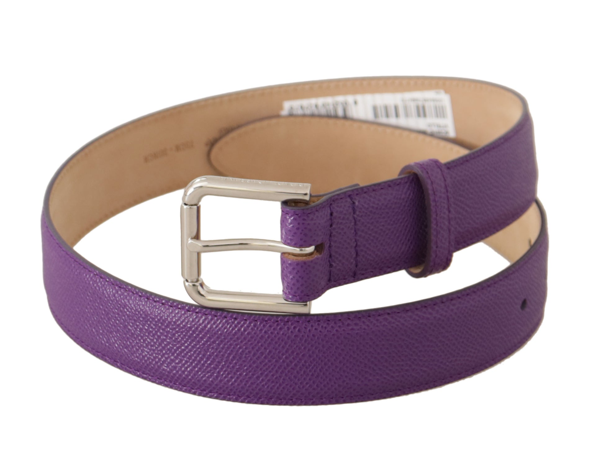 Elegante paarse leren riem met logogesp