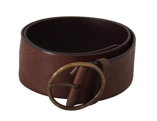 Elegante leren riem met gegraveerde gesp