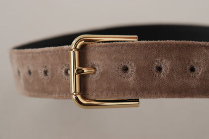 Elegante fluwelen riem met logogesp