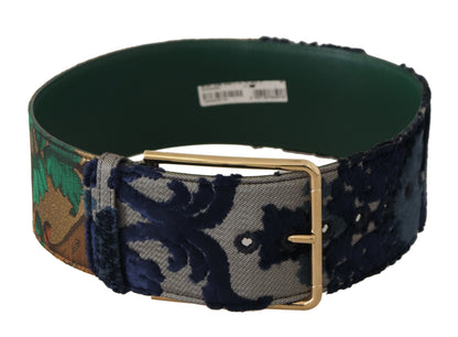 Elegante groene leren riem met logogesp