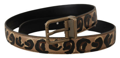 Chique leren riem met gegraveerd logo