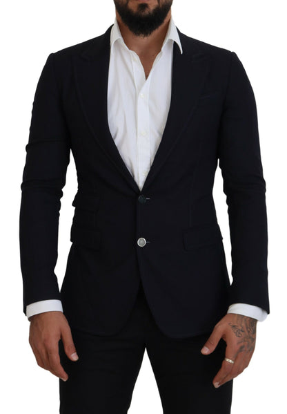 Elegante blazer negro de un solo pecho