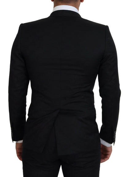 Elegante chaqueta formal negra estilo Martini