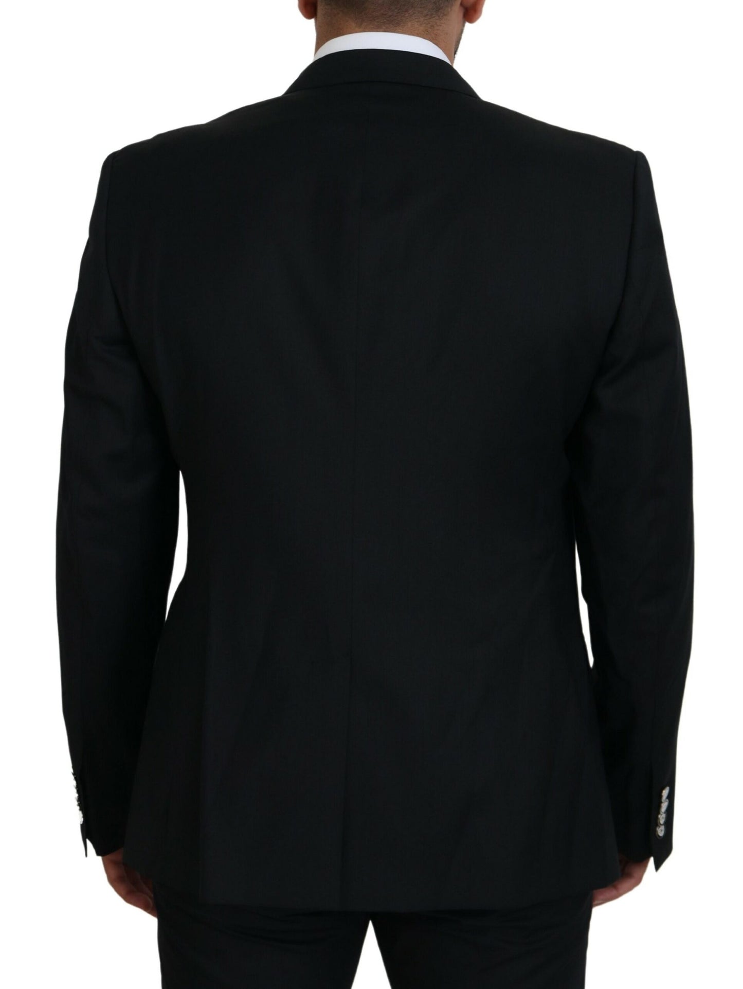 Elegante blazer de lana Martini negro