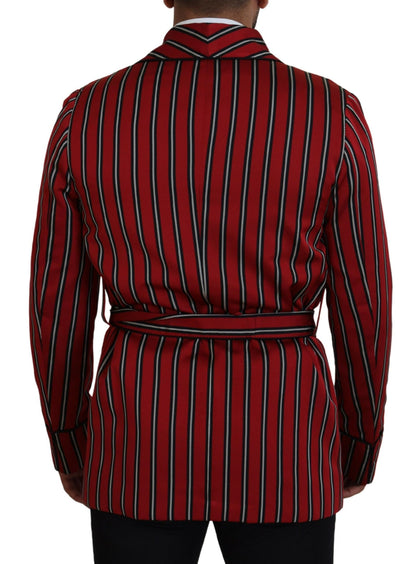 Elegante rood gestreepte lange gewaad luxe kleding