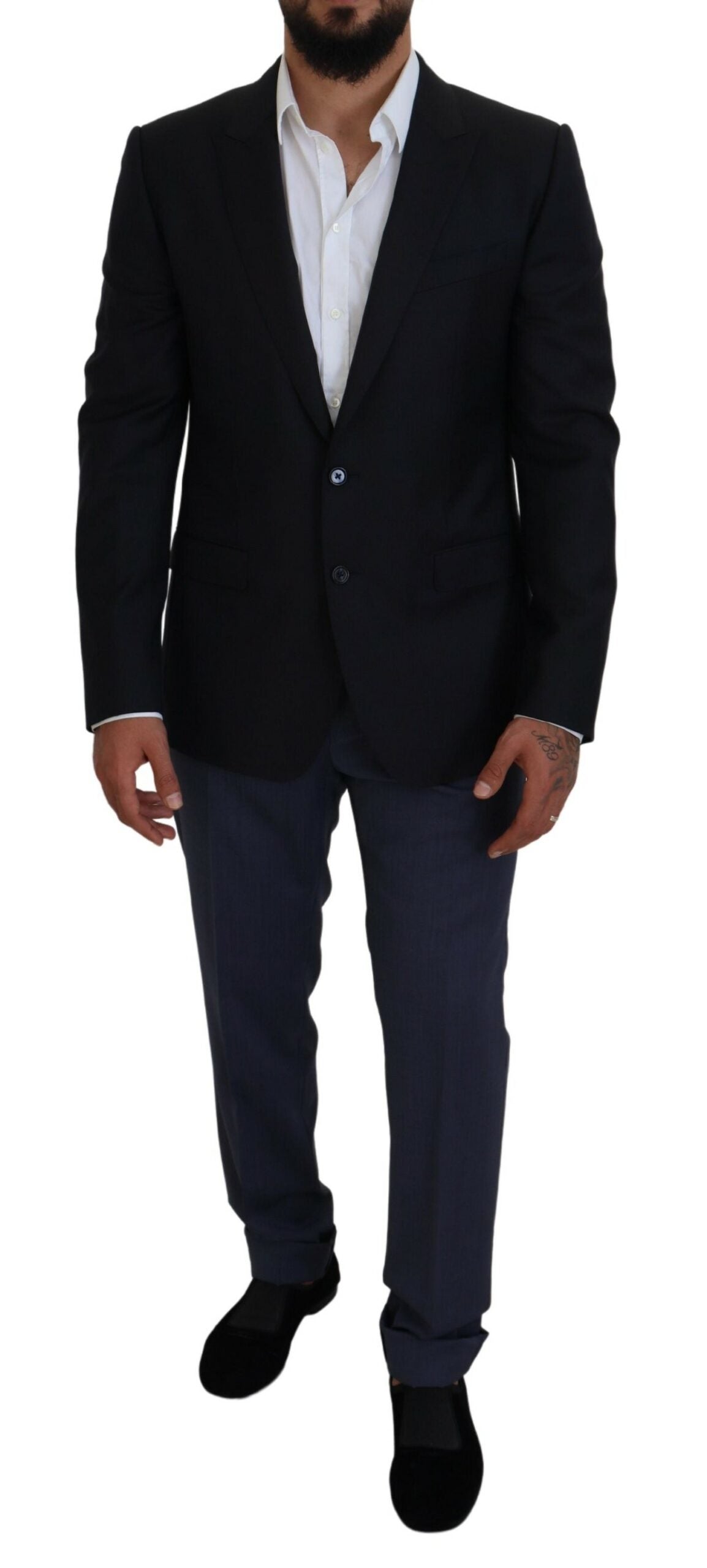 Elegante donkerblauwe Martini-blazer