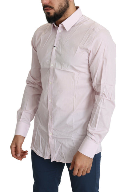 Camisa de vestir rosa elegante y ajustada