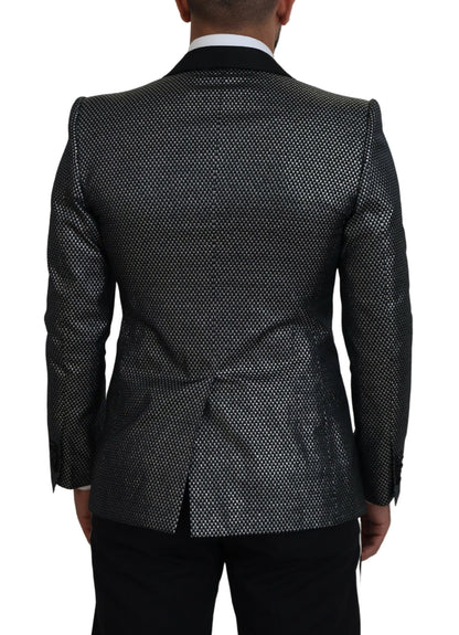 Blazer elegante de jacquard con un solo botonadura