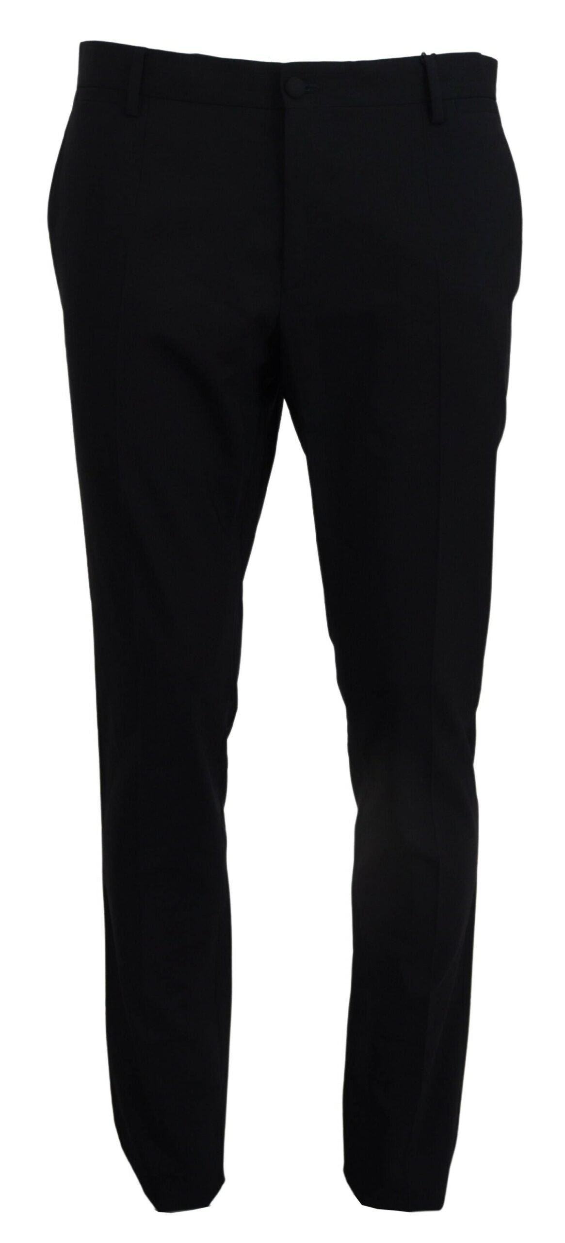 Blauwe wollen stretchjurk formele slim fit broek