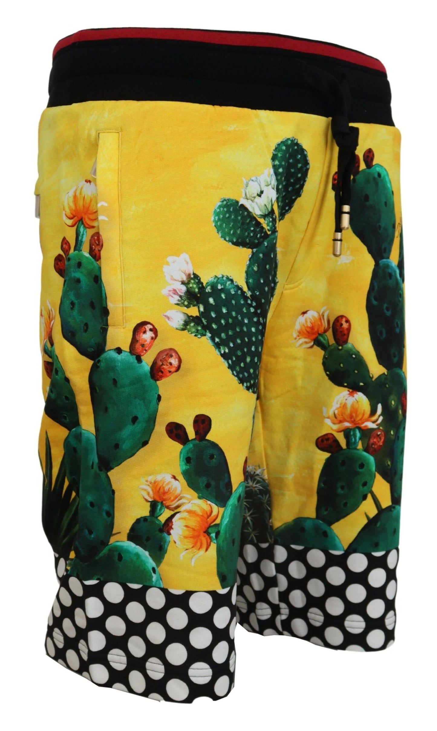 Shorts deportivos con estampado de cactus multicolor