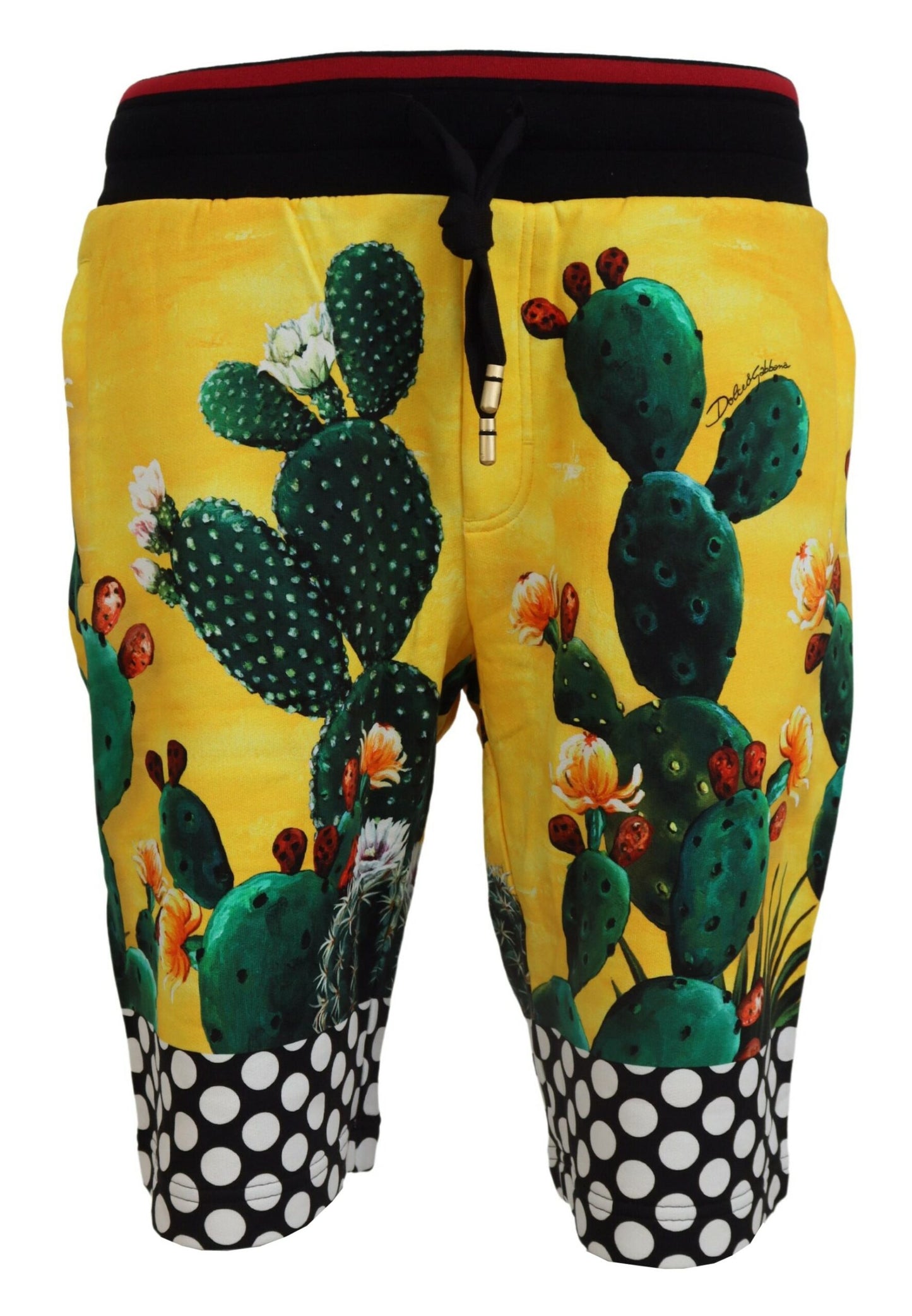 Shorts deportivos con estampado de cactus multicolor