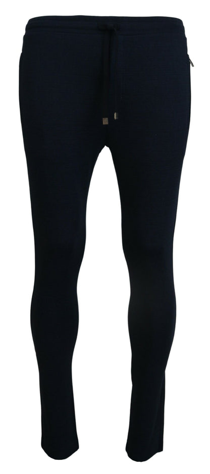 Elegante blauwe casual trainingsbroek