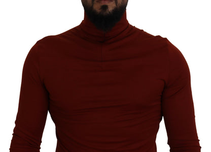 Elegant Maroon Collar Zip Sweater