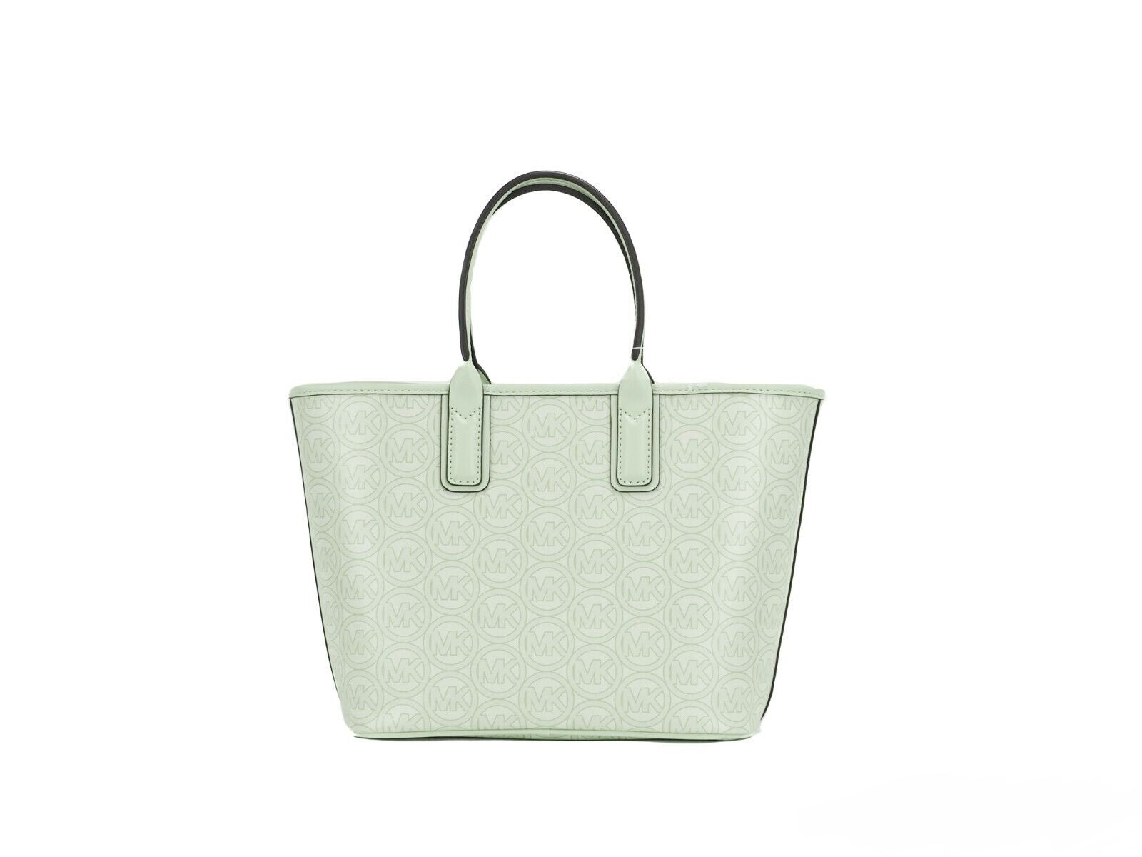 Michael Kors Jodie klein jacquardlogo gerecycled polyester draagtas handtas atoomgroen