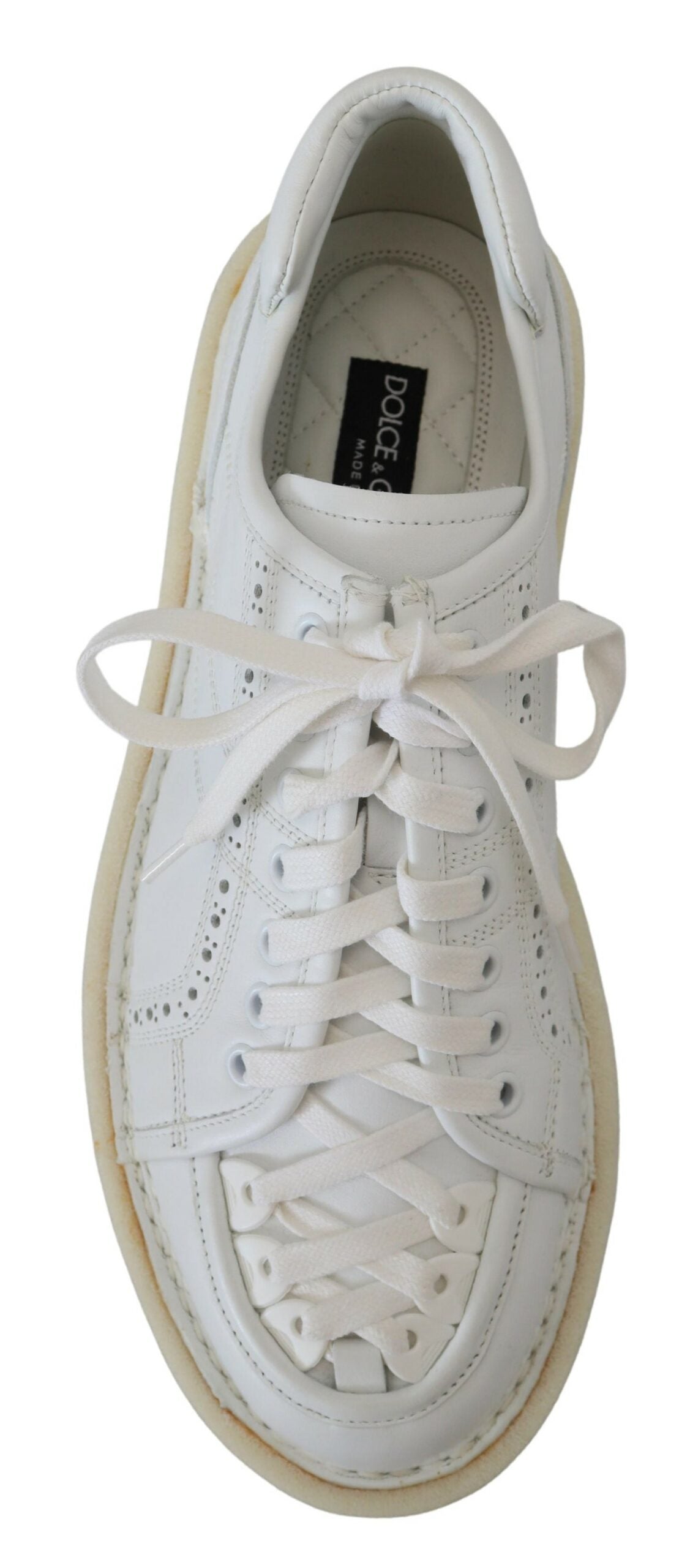 Elegante witte lage Oxford-sneakers