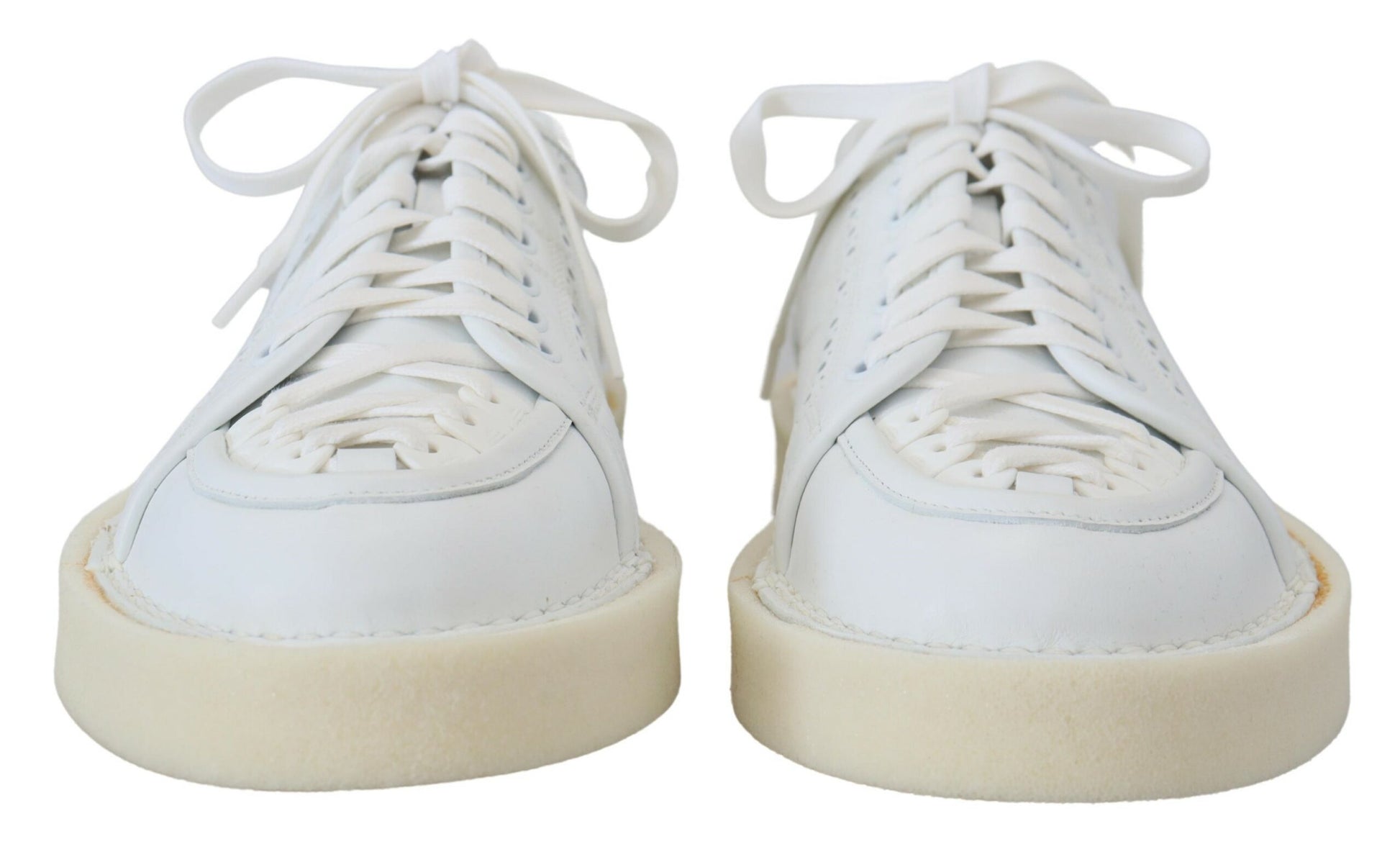 Elegante witte lage Oxford-sneakers