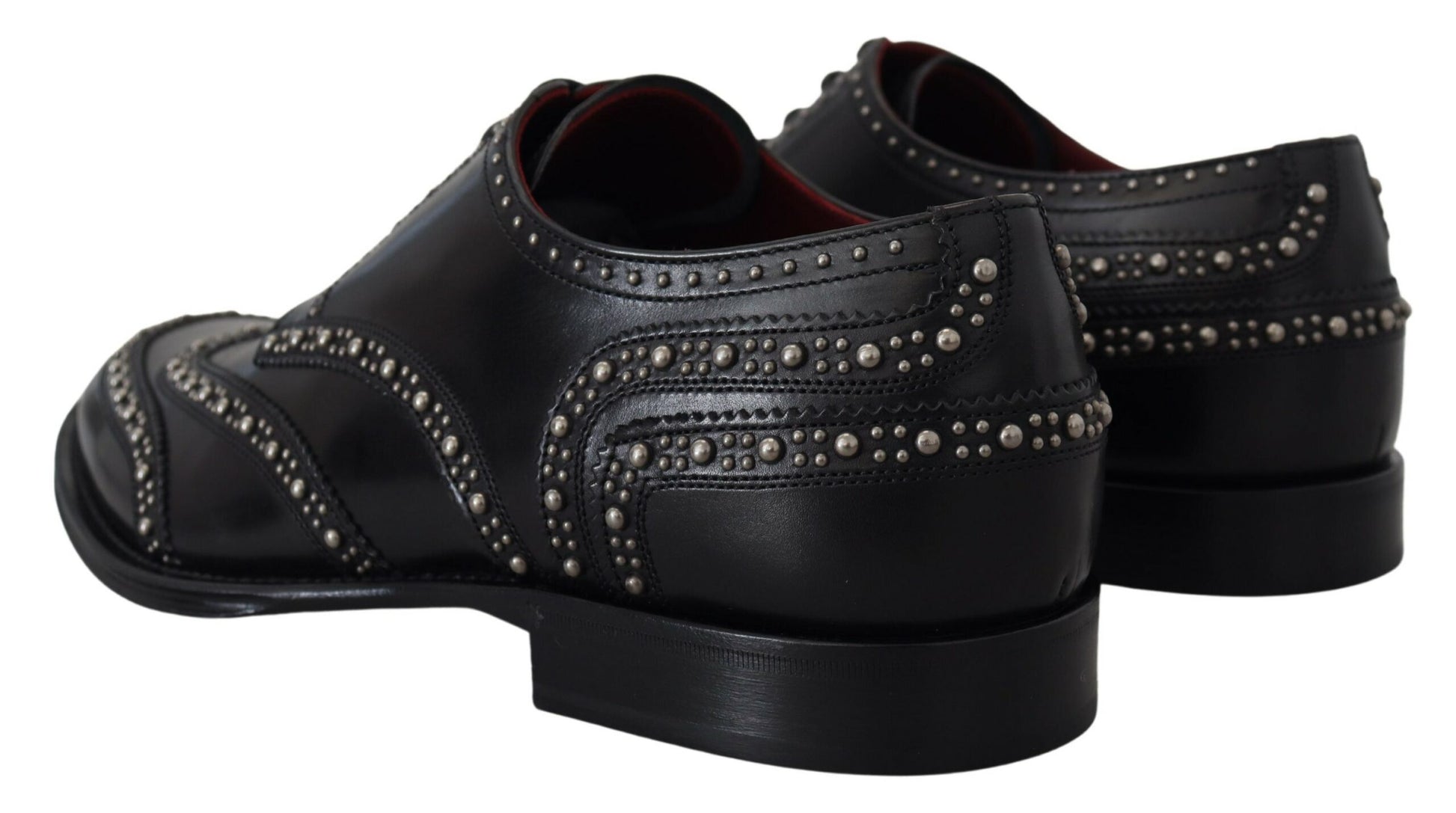 Elegante zwarte derbyschoenen met studs