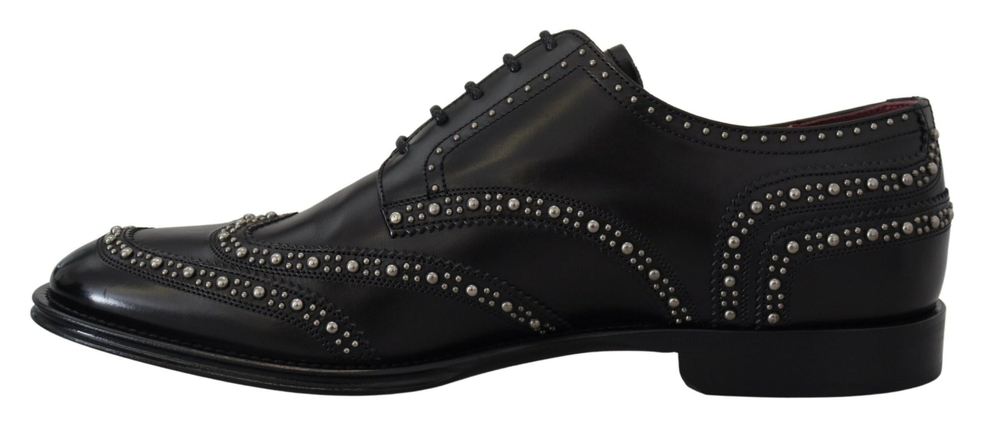 Elegante zwarte derbyschoenen met studs