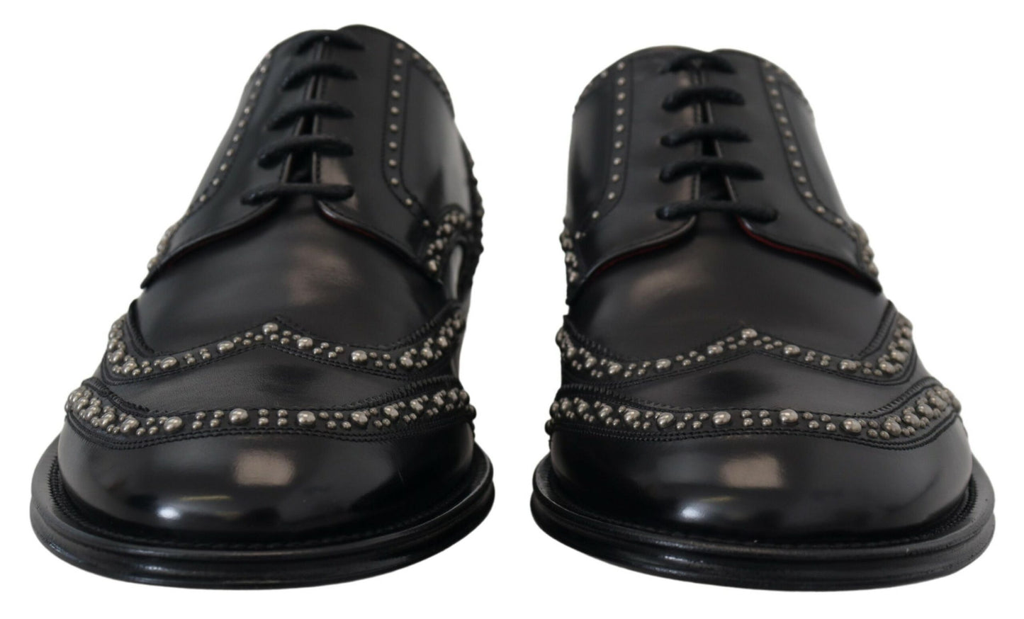 Elegante zwarte derbyschoenen met studs