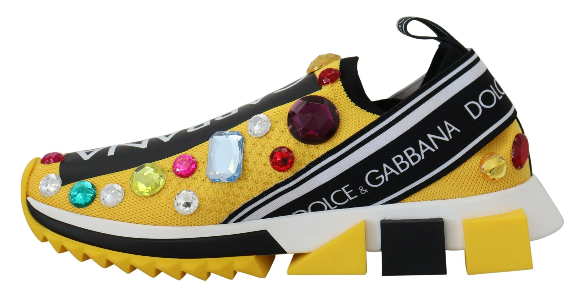 Exquisite Yellow Techno Fabric Sneakers