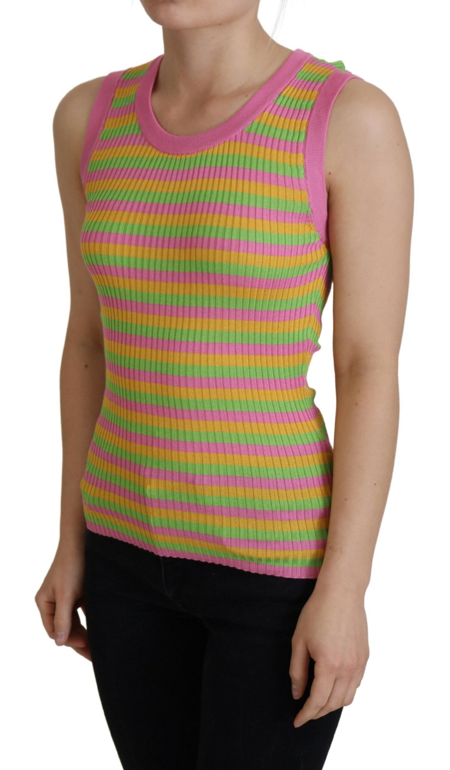 Elegant zijden mouwloos tanktopvest