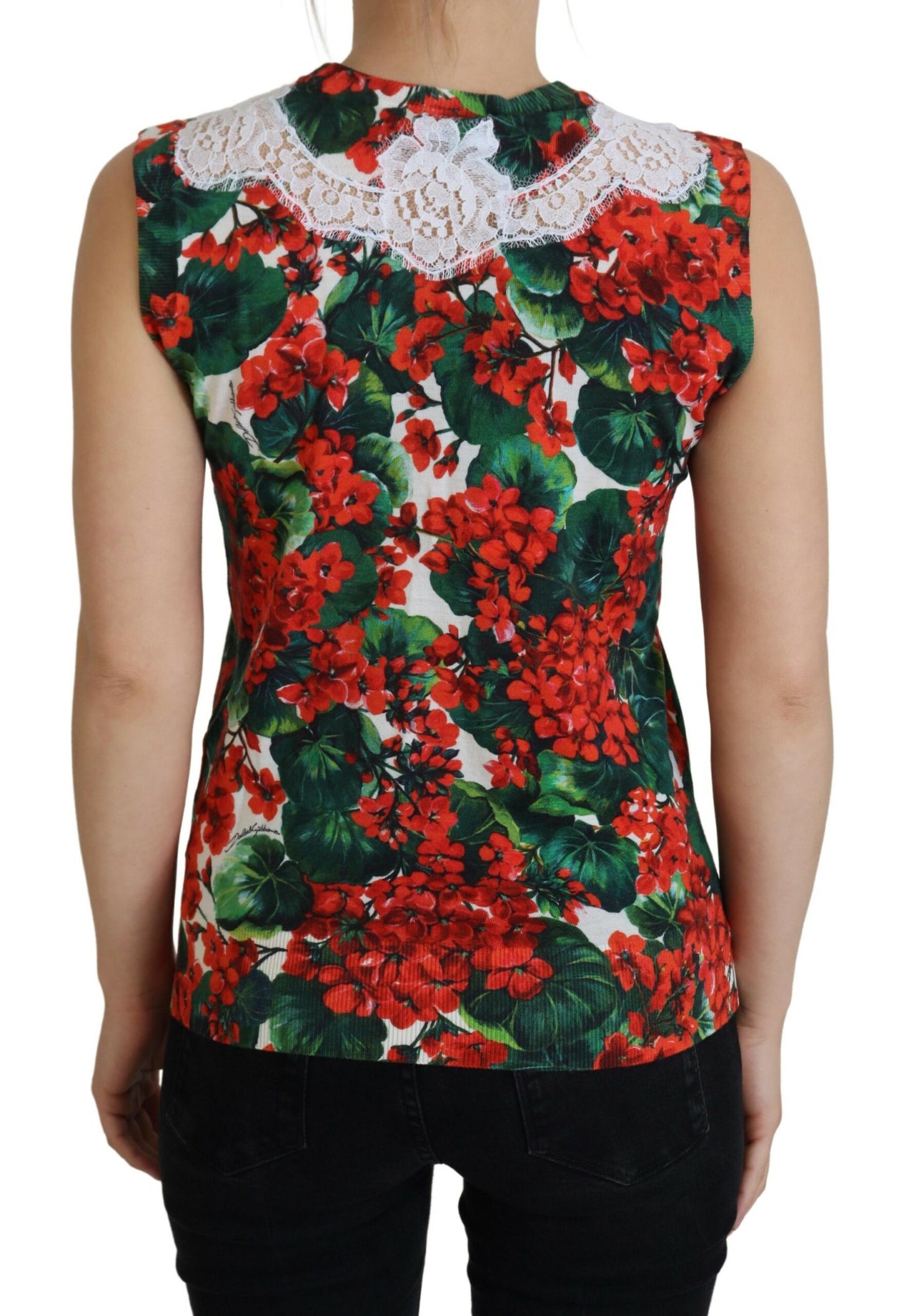 Chique tanktopvest met bloemenprint