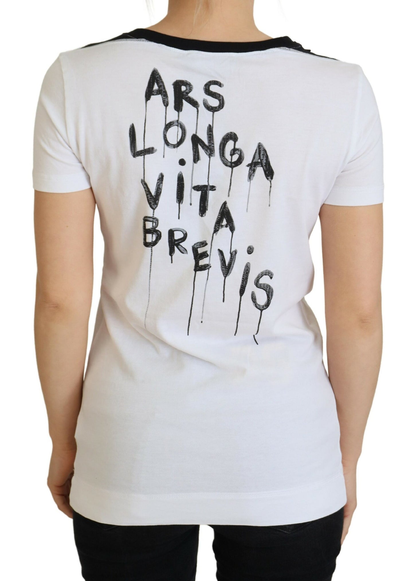 Elegante camiseta de algodón monocromática 'Aquí y ahora'