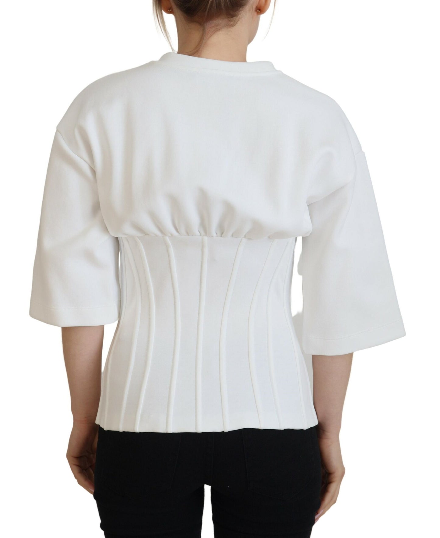 Elegante T-shirtblouse met korsettop