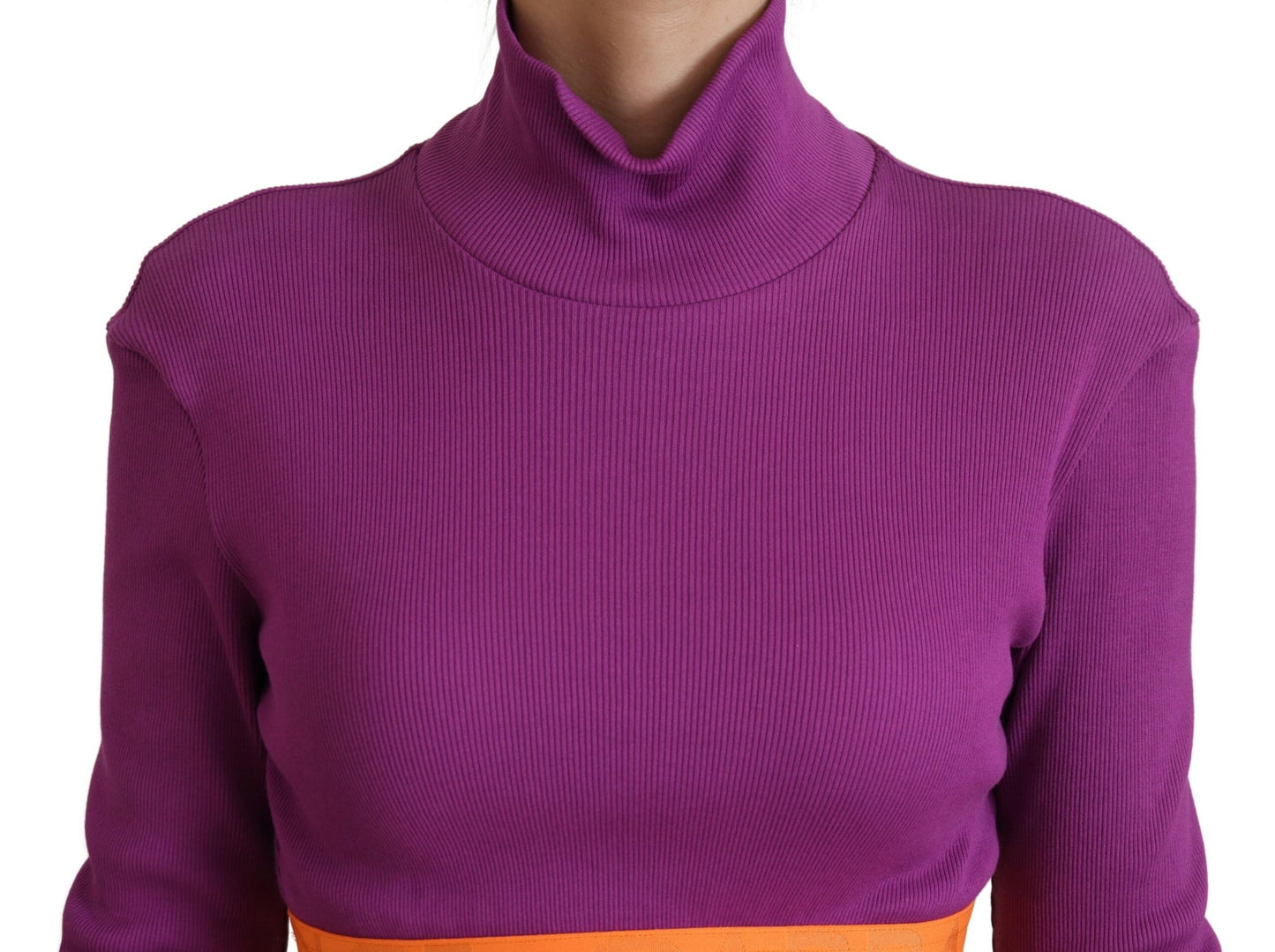 Elegant Purple Turtle Neck Pullover Sweater