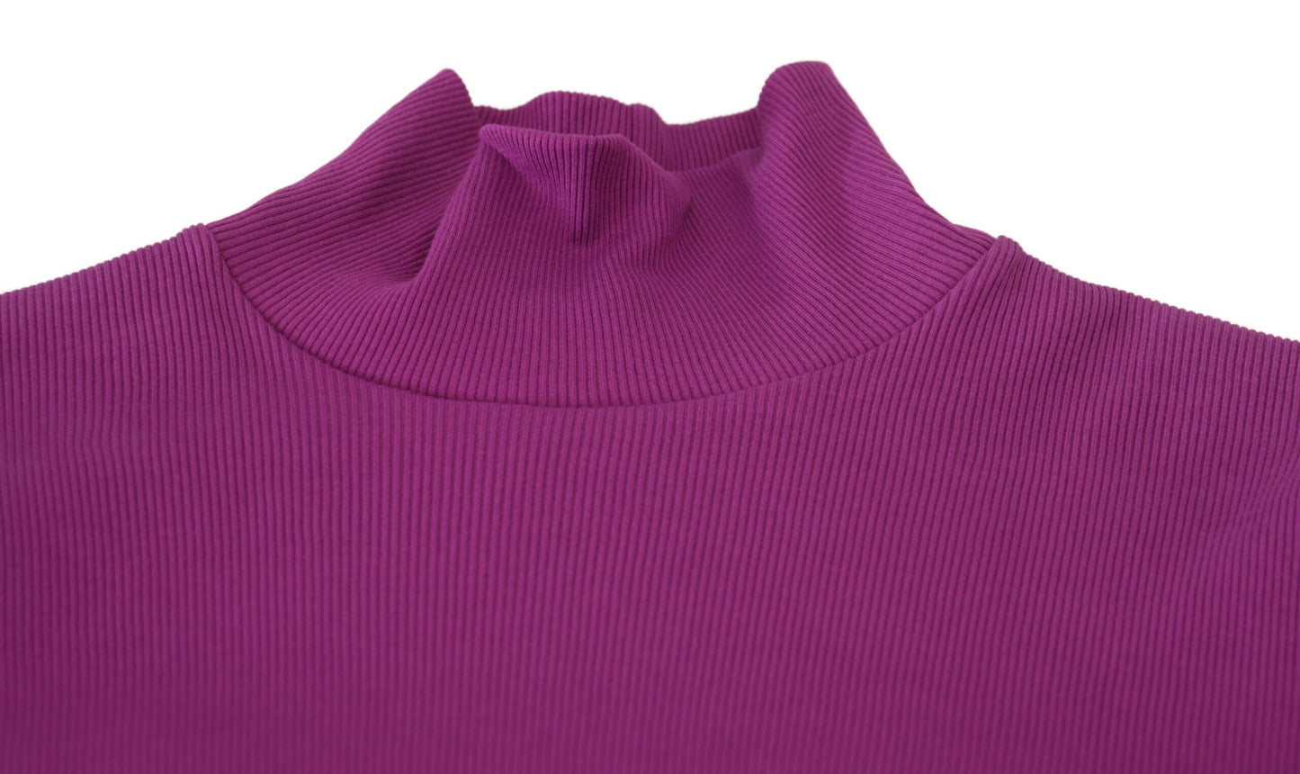 Jersey elegante con cuello de tortuga morado