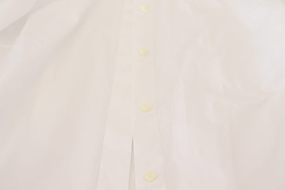 Elegant White Cotton Button-Up Top