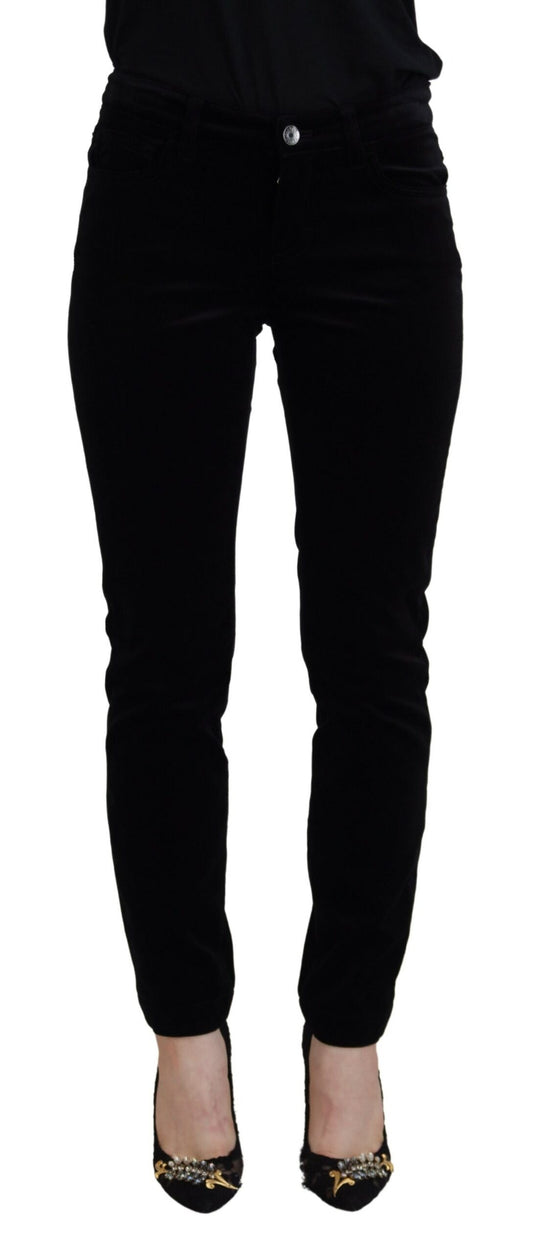 Chique zwarte skinny jeans met middelhoge taille