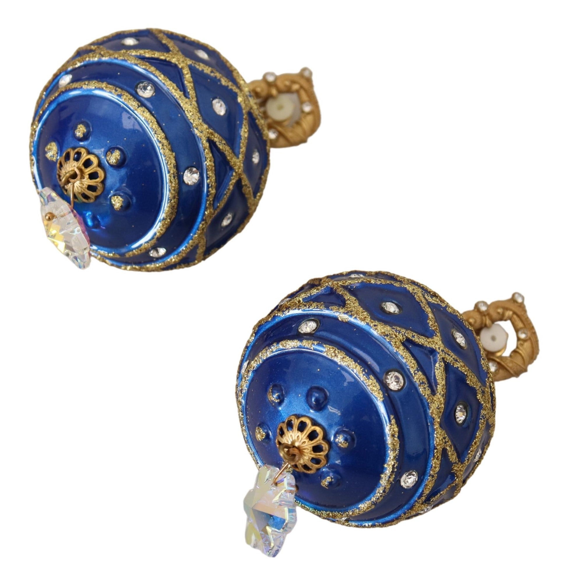 Pendientes elegantes con bolas navideñas de cristal colgantes