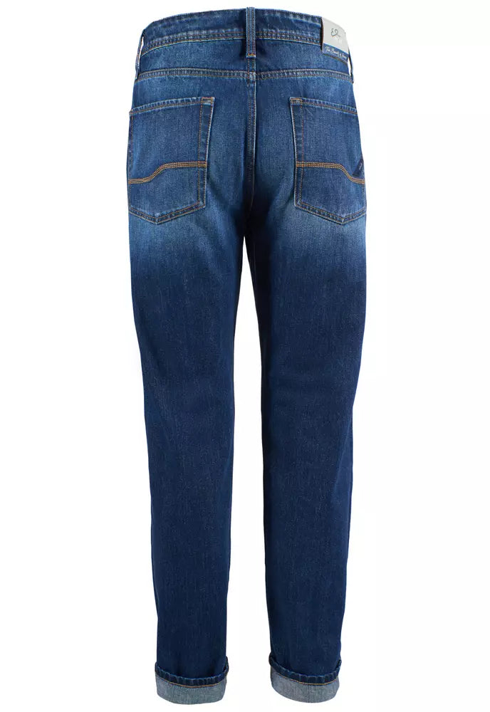 Blue Cotton Men's Jean